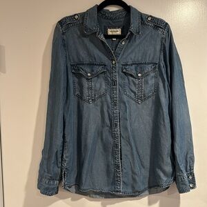 Express denim shirt boyfriend cut